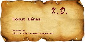 Kohut Dénes névjegykártya